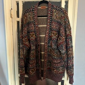 Vintage Missoni Wool Patterned Cardigan